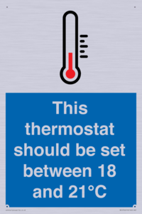 This thermostat should be set between 18 and 21°C